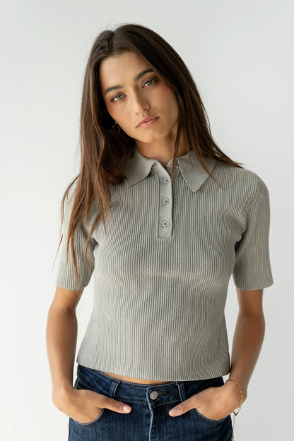 Cami Ribbed Sweater in Grey