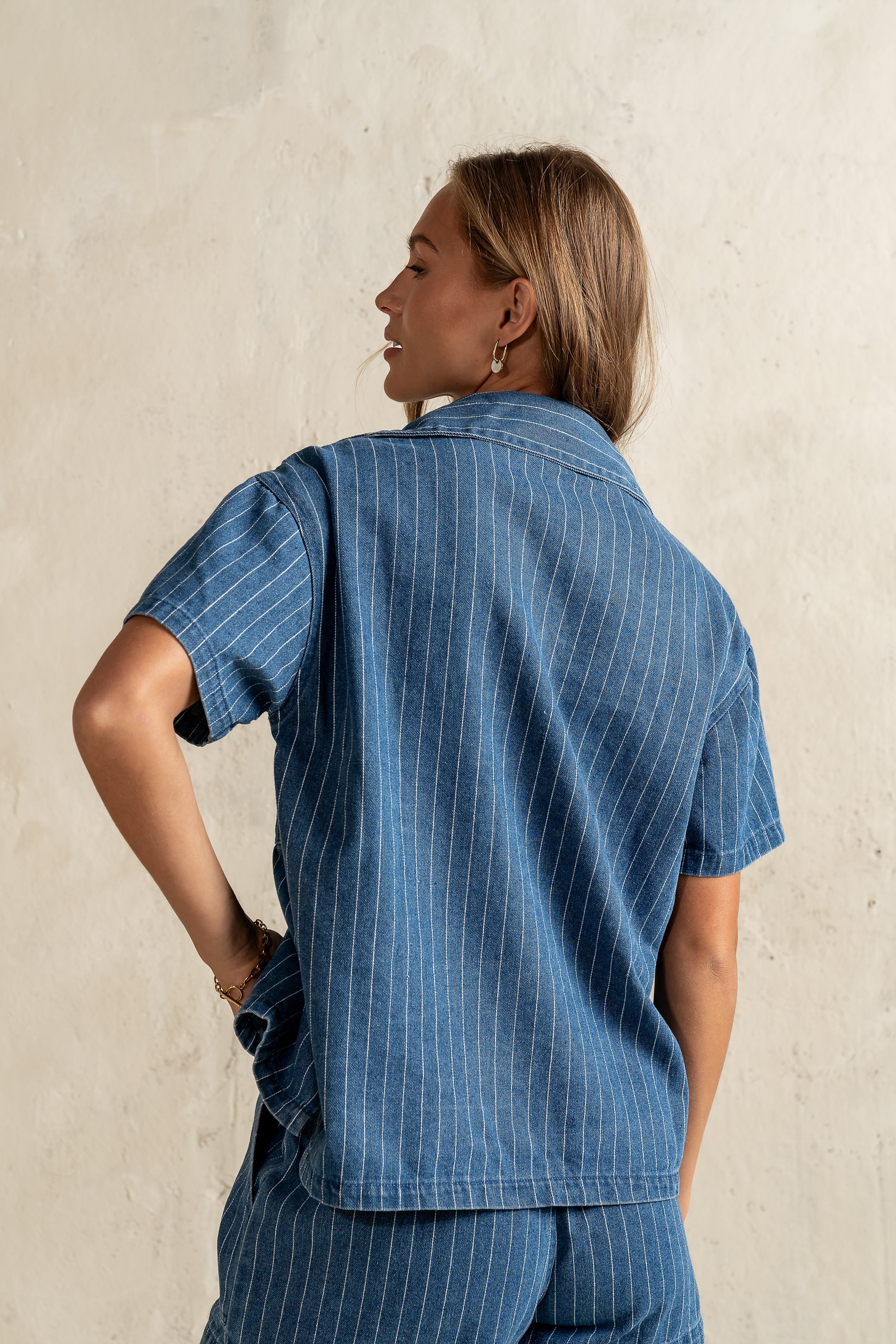 Daisy Striped Button Up