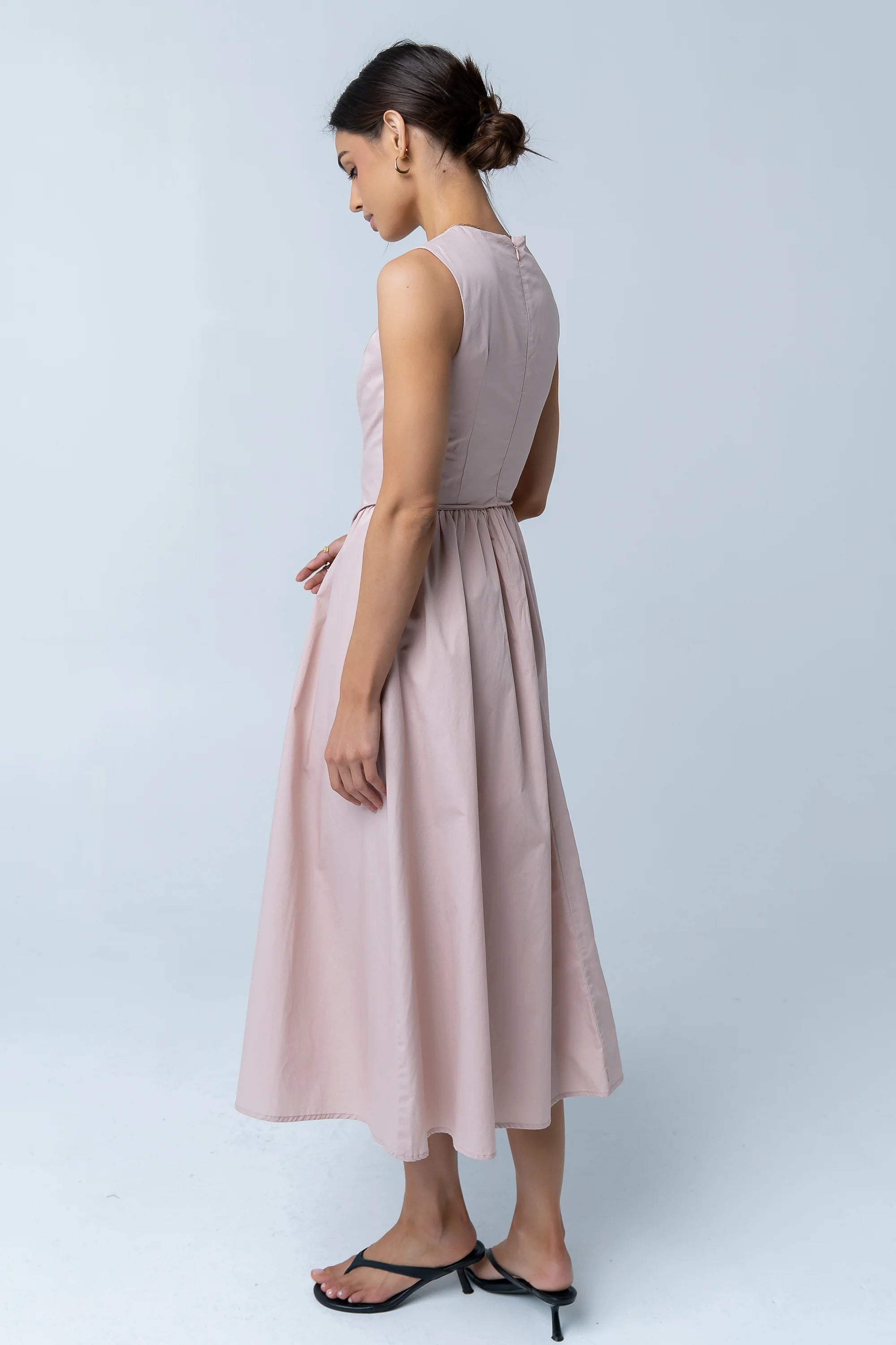 Jaynie Midi Dress in Rose