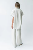 Belen Striped Wide Leg Pants in Denim Blue