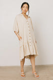 Theo Striped Midi Dress in Mustard FINAL SALE