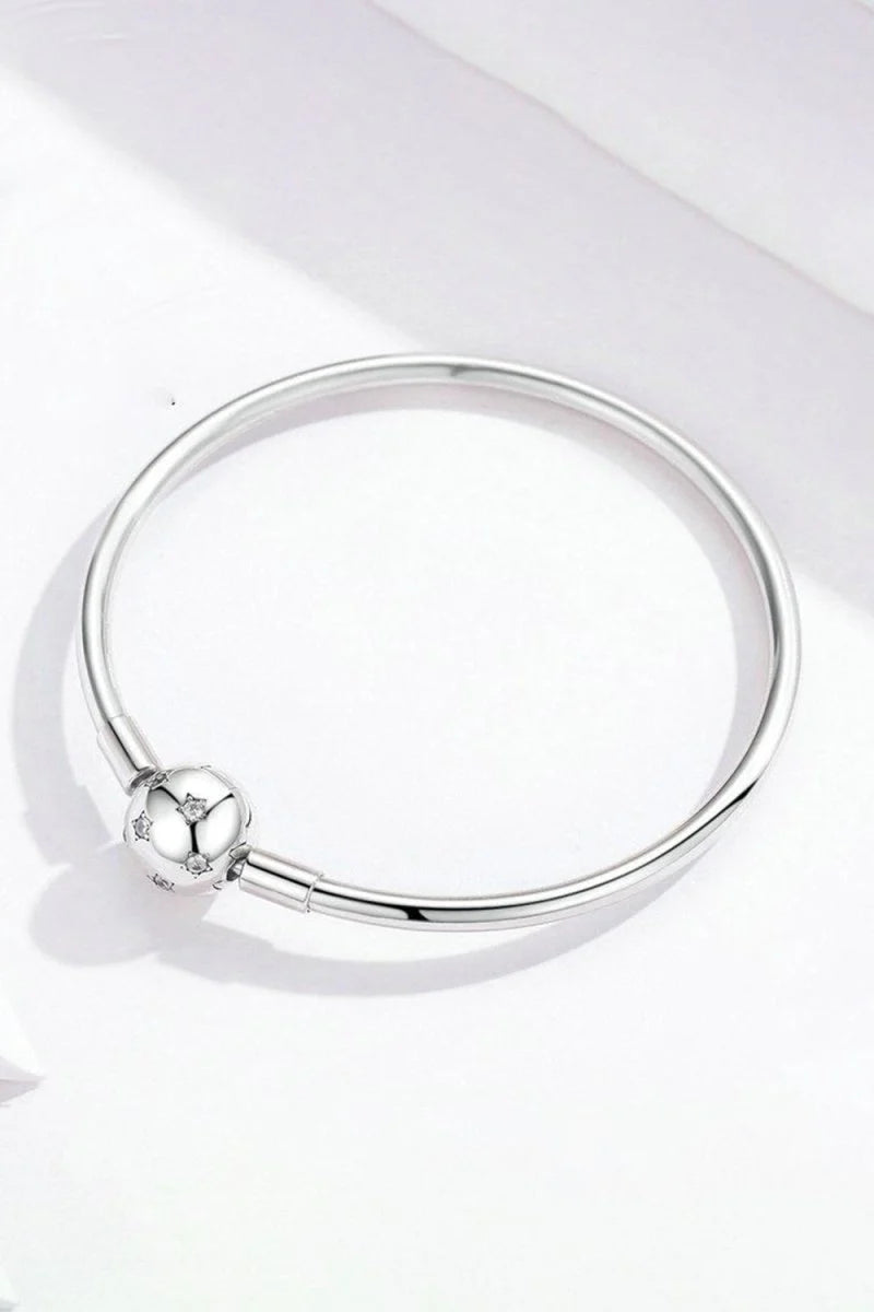 Star Bangle Bracelet In Sterling Silver