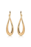 Oblong Abstract Hoop Earring