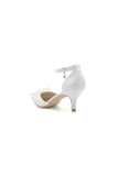 Ankle Strap Wedding Stiletto Heels with Flower