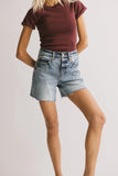 Ariel Distressed Denim Shorts
