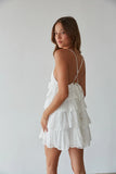Boardwalk Tiered Ruffle Tie Back Mini Dress