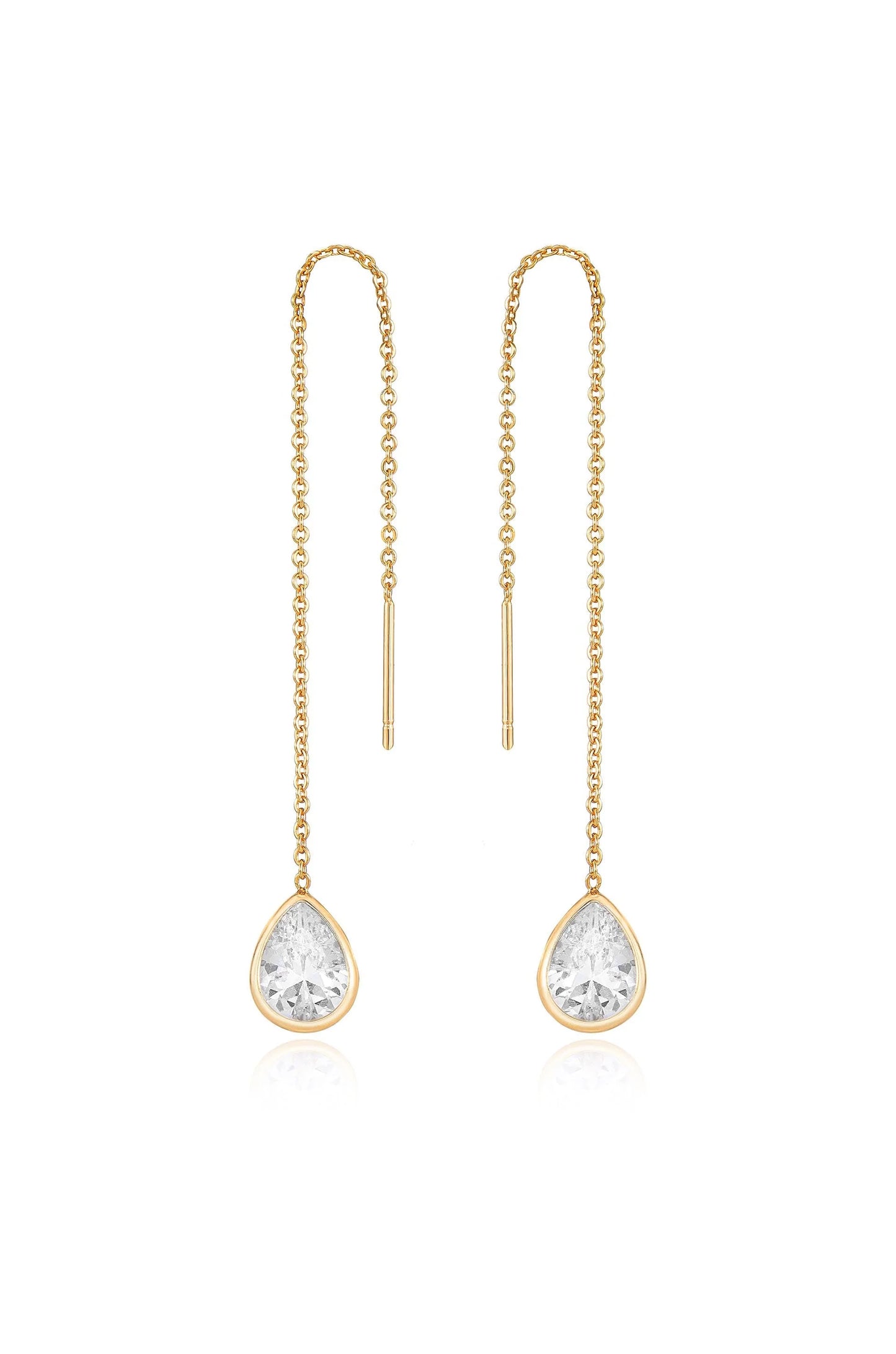 Barely There Chain and Crystal Dangle Earrings
