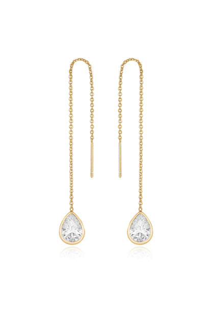 Barely There Chain and Crystal Dangle Earrings
