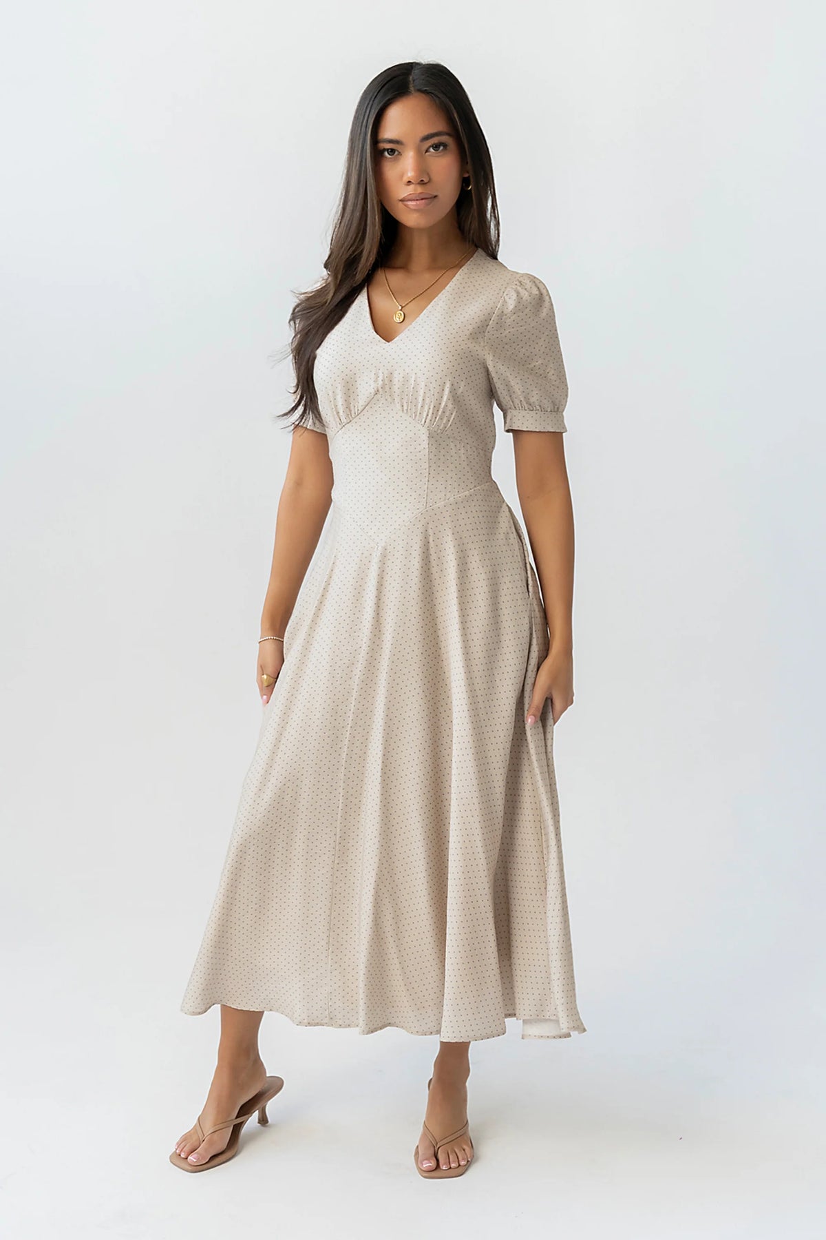 Ulani Polka Dot Midi Dress