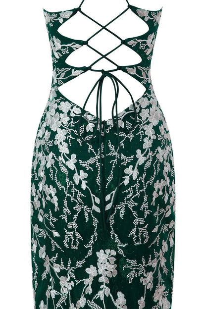 Sheath Short Spaghetti Straps Lace Homecoming Dress
