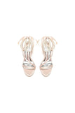 Pearl Open Toe Ankle Strap High Heels