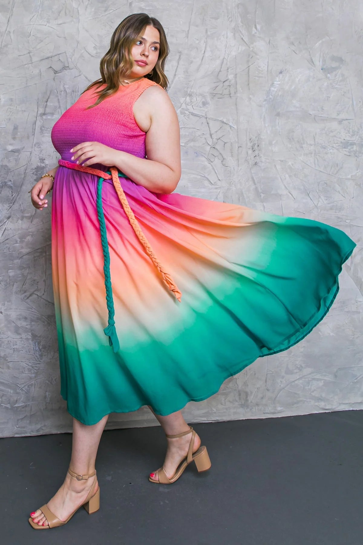 CATER TO YOU MULTI COLOR MIDI DRESS