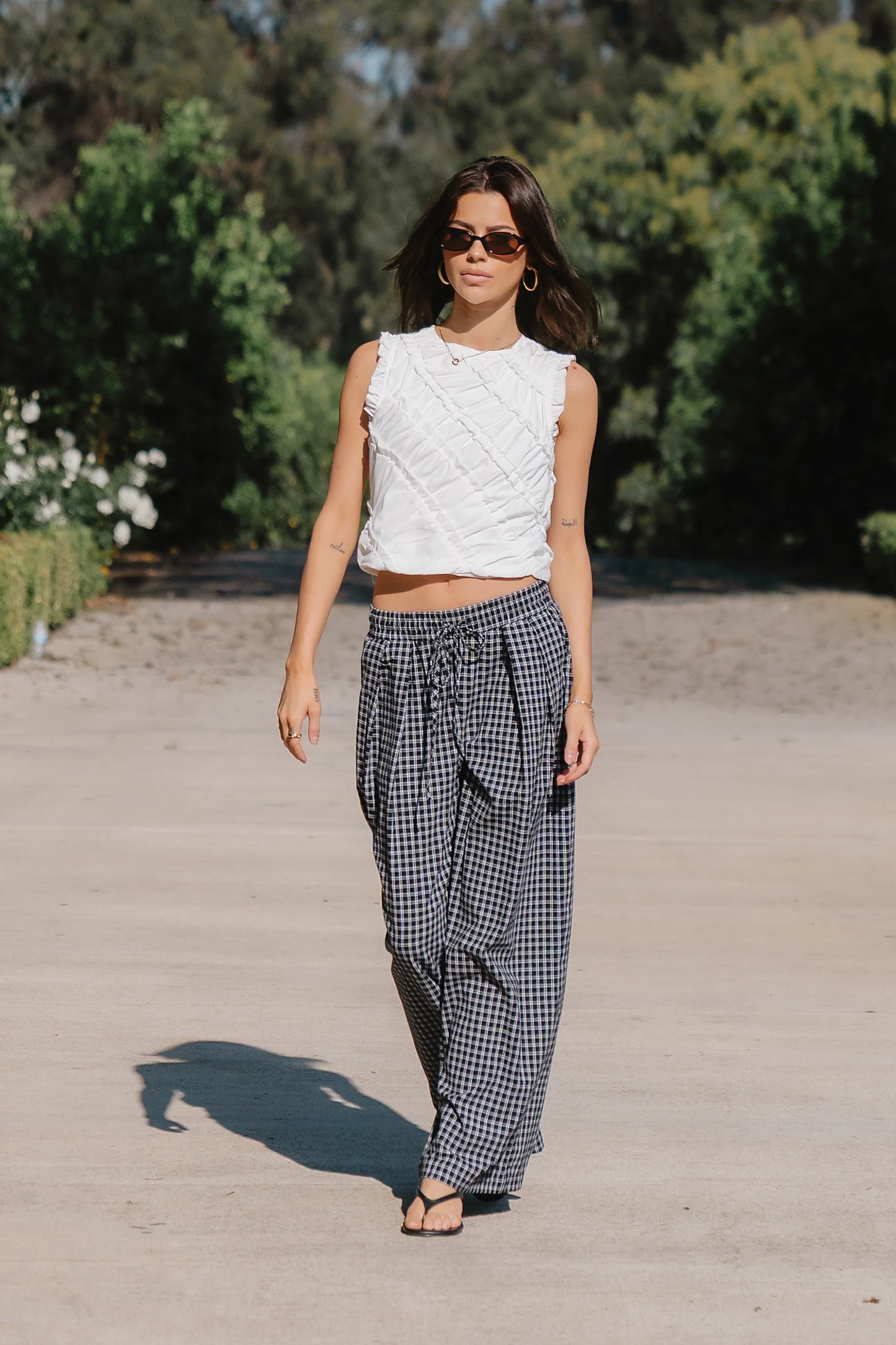 Mellie Ruffle Top in Off White
