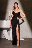 Indira Gown Pleated Chiffon Dress with Scarf