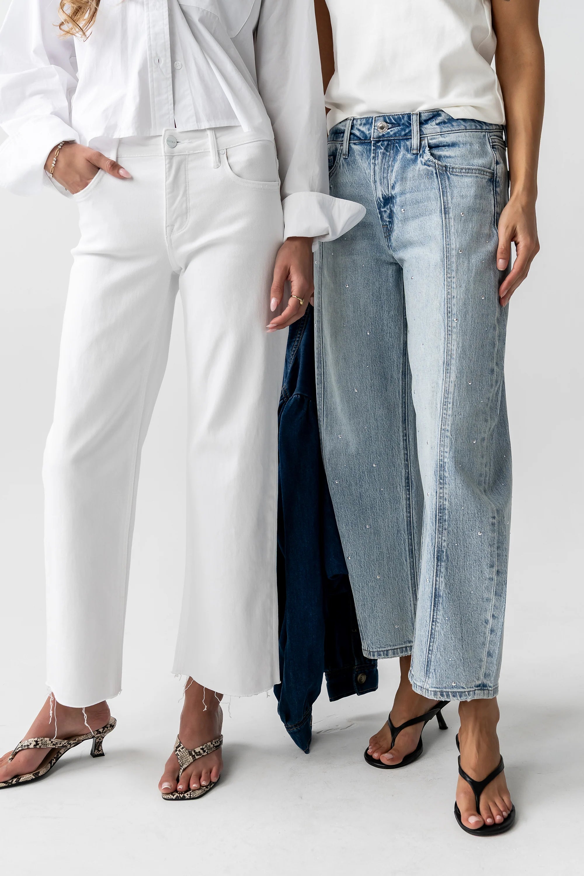 Kessie Rhinestone Barrel Jeans