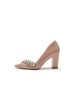 Black High Heels with Crystal Embellishments