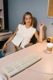 Brooks Knit Vest in Cream
