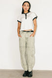 Angela Barrel Jeans in Olive FINAL SALE