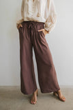Mina Wide Leg Pants in Mocha FINAL SALE