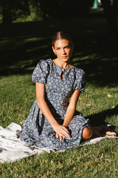 Baylor Floral Maxi Dress in Blue FINAL SALE
