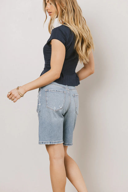 Lillian Distressed Denim Shorts FINAL SALE
