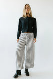 Lucy Striped Baggy Pants in Black