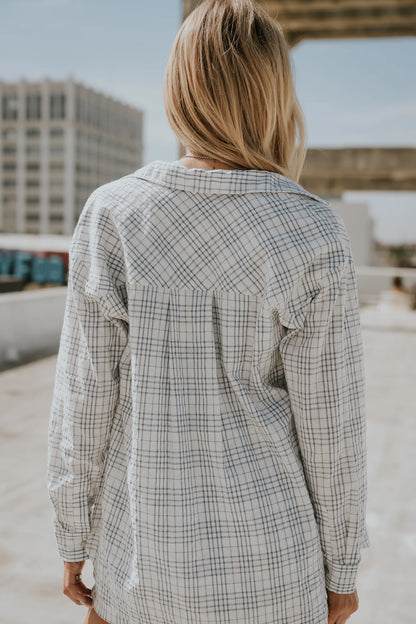 Viola Plaid Button Up