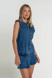 Paula Button Up Top