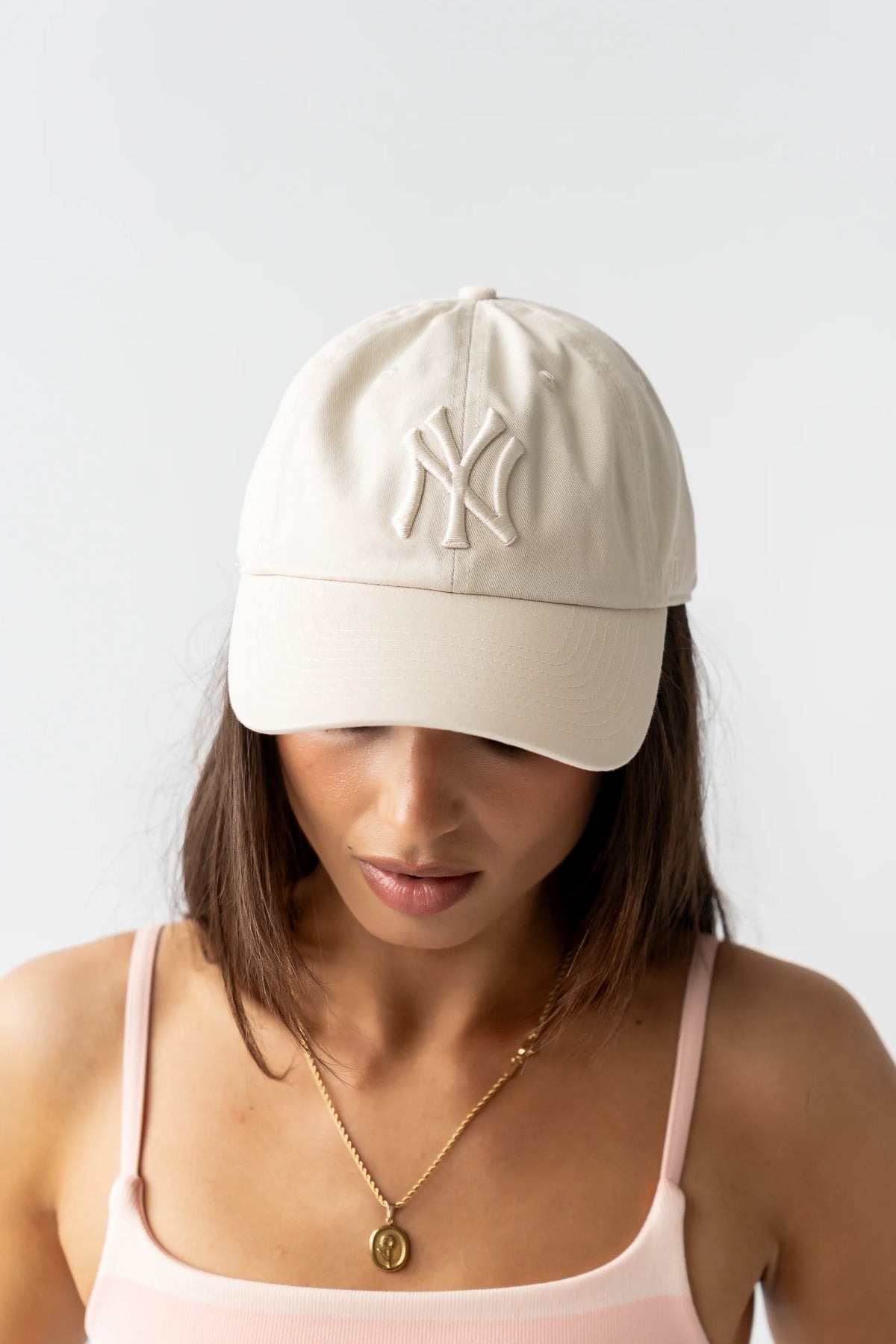 New York Yankees Baseball Cap in Natural