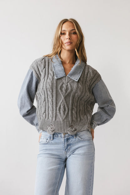 Selena Mixed Media Sweater
