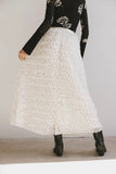 Yani Ruffle Tulle Maxi Skirt in Cream FINAL SALE