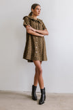 Camryn Collared Baby Doll Dress in Leopard FINAL SALE