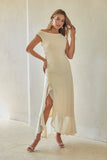 Raquel Mesh Ruffle Maxi Dress