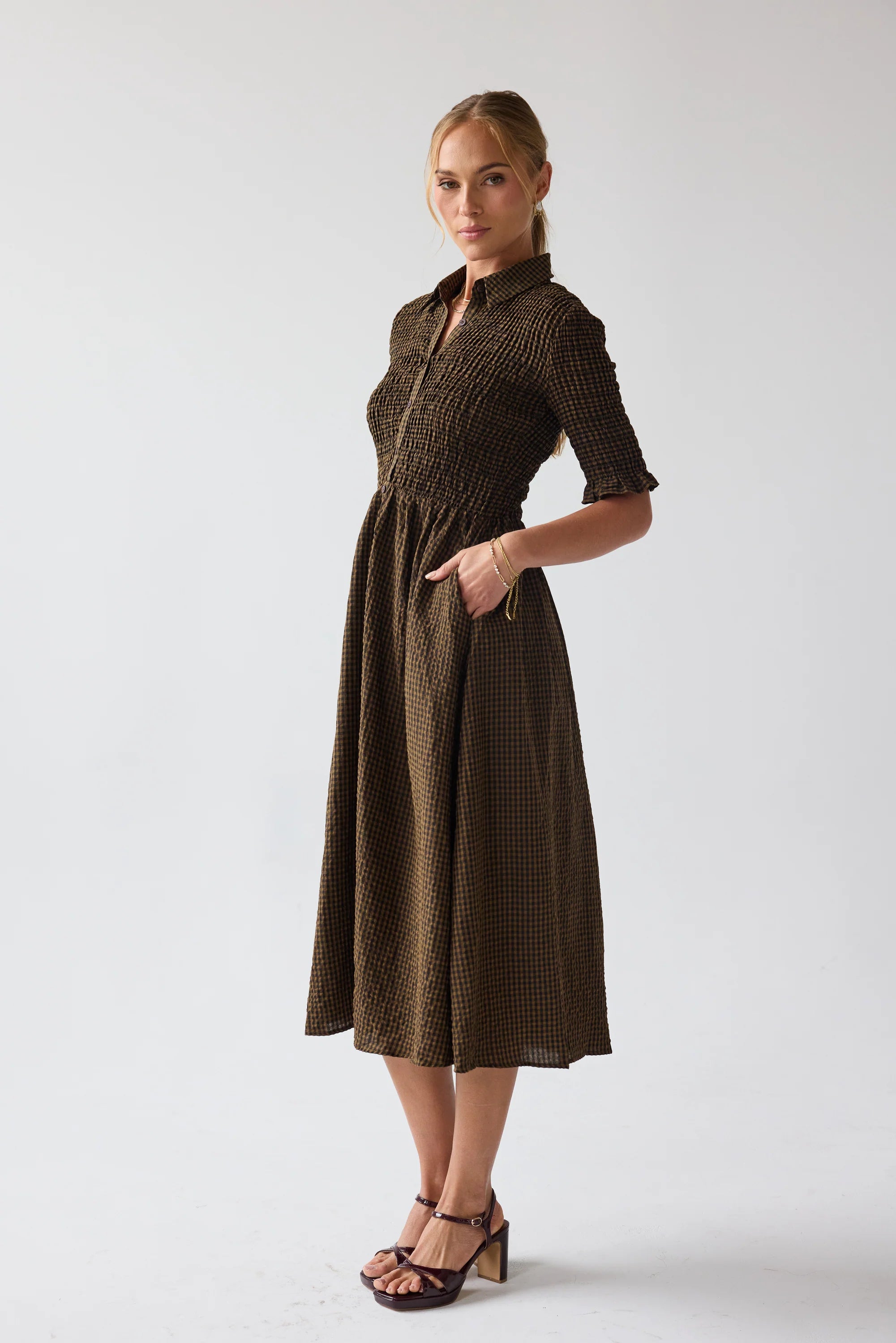 Jonas Gingham Midi Dress FINAL SALE