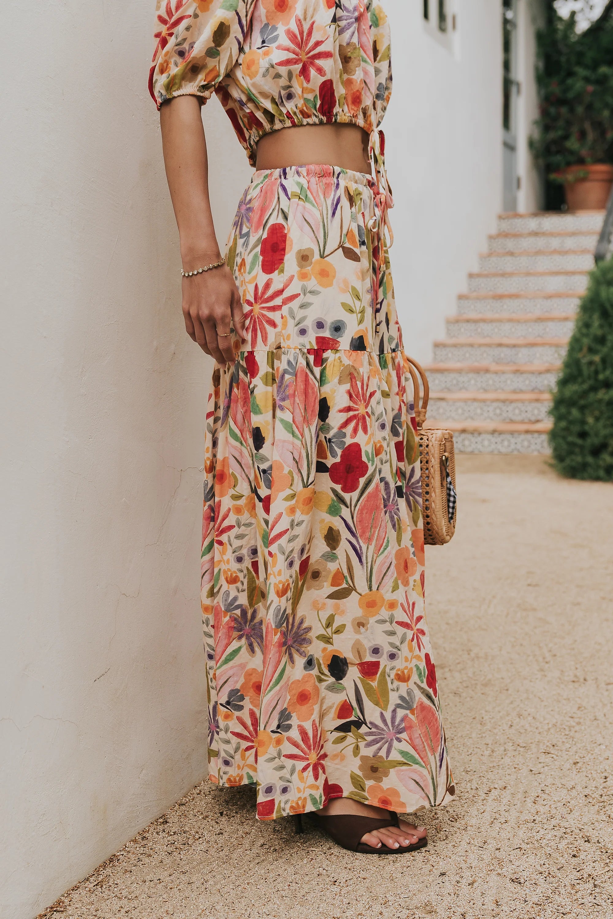 Clarise Floral Midi Skirt