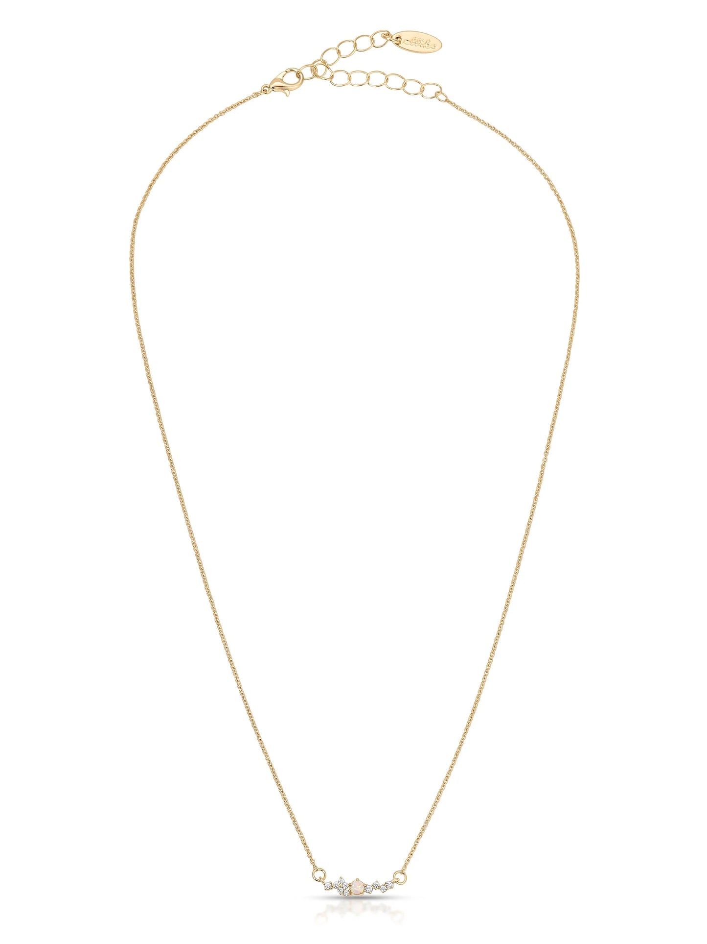 Layered Opal Lariat Necklace Set of 3