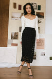 Open Cage Knit Skirt in Black FINAL SALE