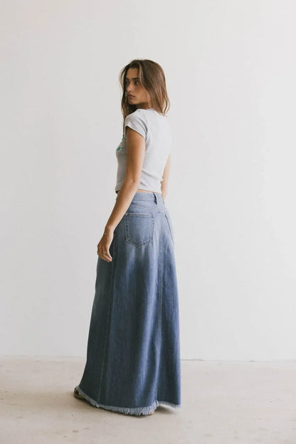 Heather Denim Maxi Skirt FINAL SALE
