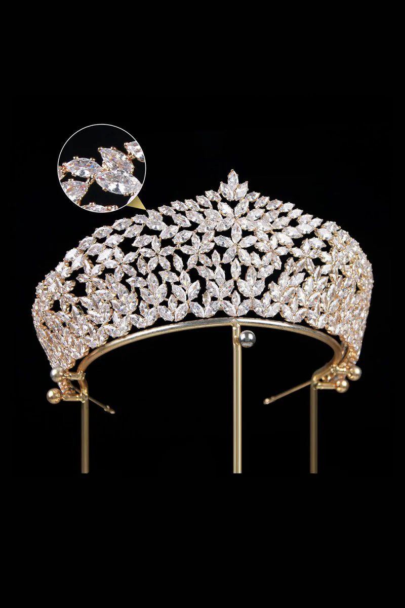 Vintage Zircon Wedding Crown