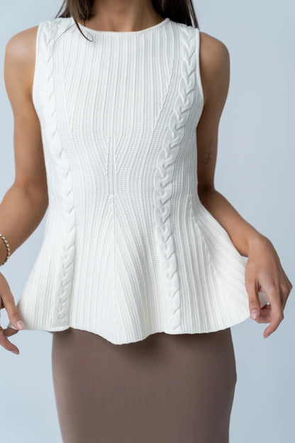 Nona Cable Knit Tank Top