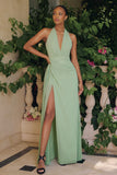 GRACELYN GOWN CHIFFON HALTER DRESS