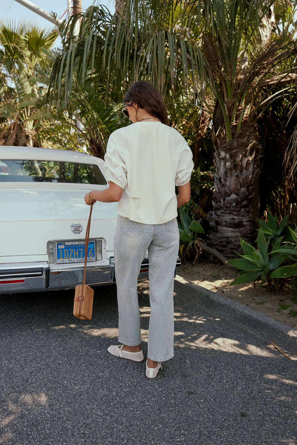 Hailey Polka Dot Straight Leg Jeans FINAL SALE