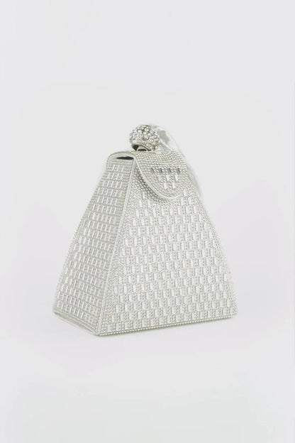 Crystal Gold Pyramid Handbag