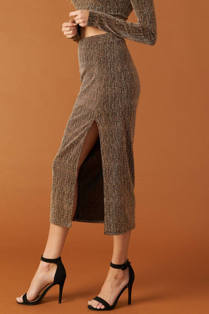 BRUNCH AT NOON FITTED TOP SKIRT SET