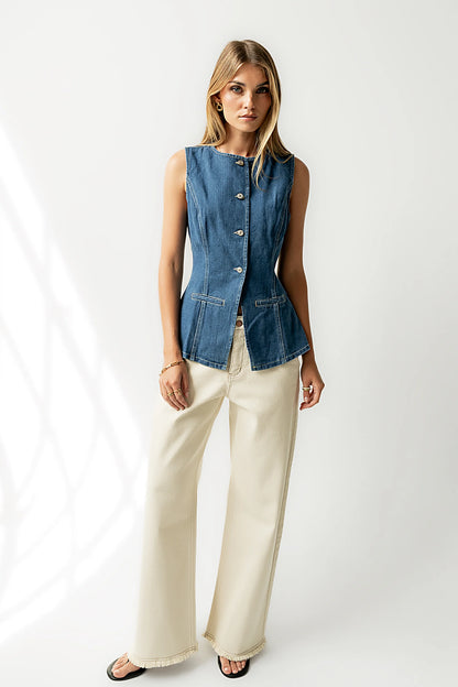 Hudson Denim Vest in Dark Wash FINAL SALE