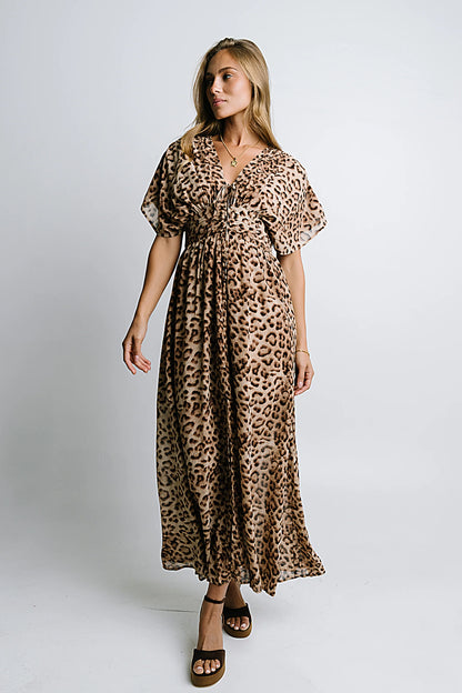 Wrenna Leopard Maxi Dress