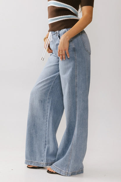 Eva Drawstring Wide Leg Jeans FINAL SALE