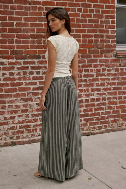Taylor Ruffle Blouse in Natural FINAL SALE