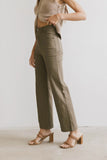 Sable Straight Leg Pants in Olive FINAL SALE