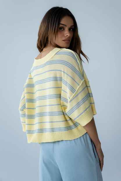 Katelyn Cropped Sweater Tee